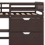 Low Loft Bed With Rolling Desk, Shelf And Drawers-526155154