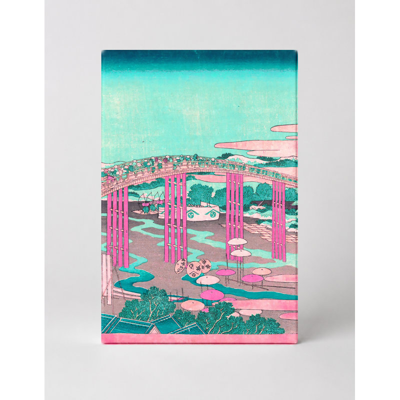 Yoroi Ferry, Koami-chô (de cent vues célèbres d'Edo) - Art mural sur toile, 24" W x 36" H