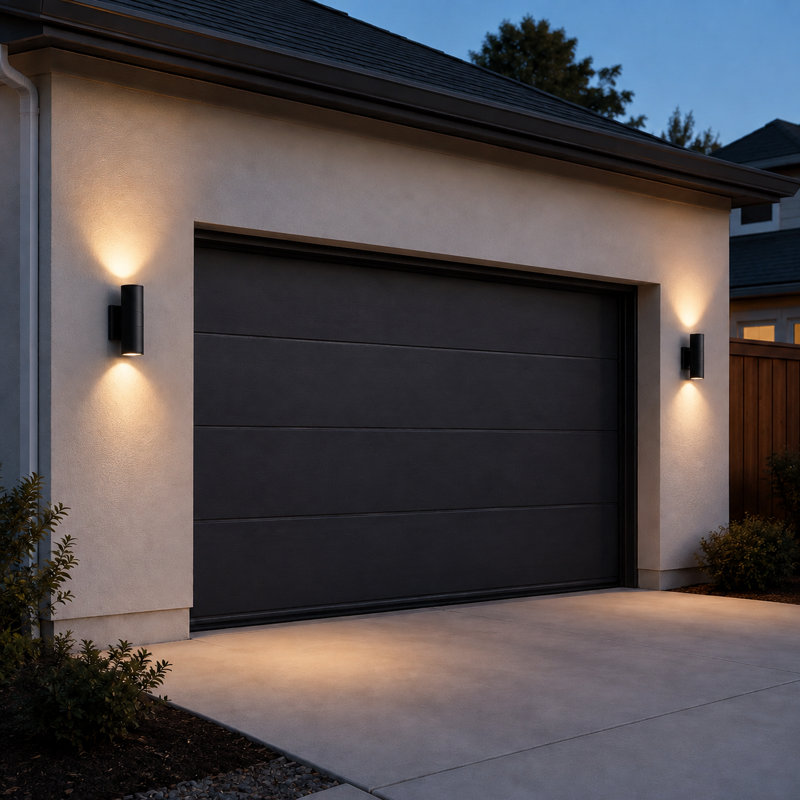 Liv Matte Black Aluminum Cylinder Up Down Outdoor Wall Sconce, 12 Inch
