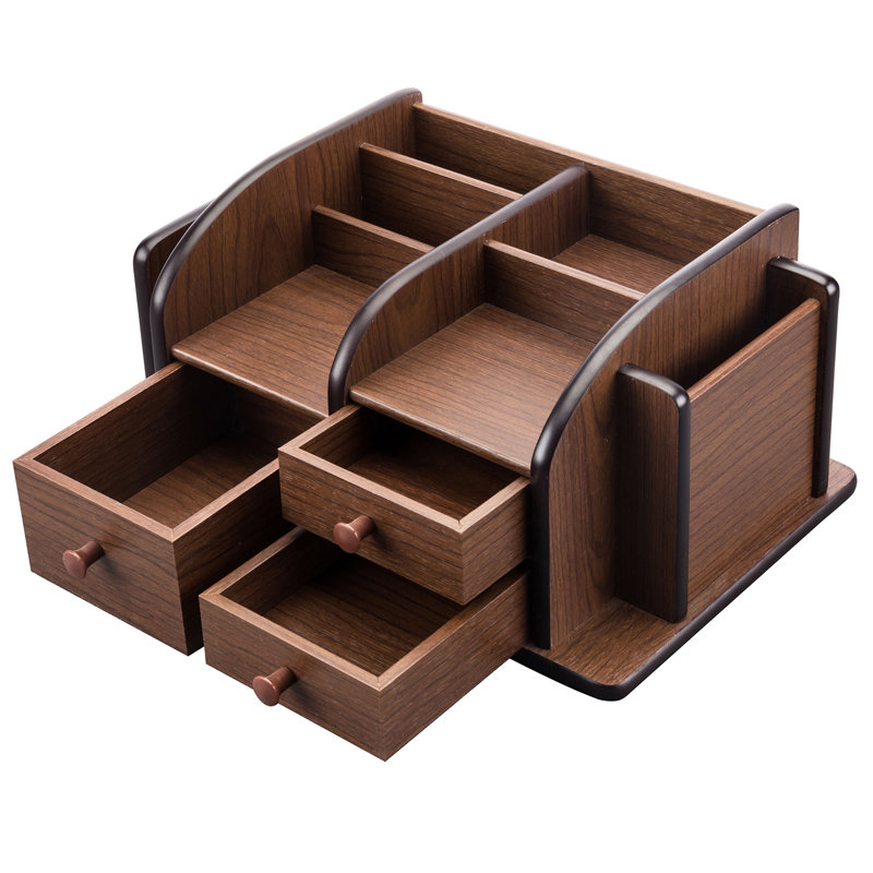 Manufactured Wood Desk Organiser with Drawers
