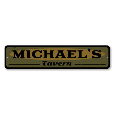 Tavern Name Aluminum Sign