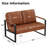 Azita 49'' Faux Leather Loveseat-851378060-840166196
