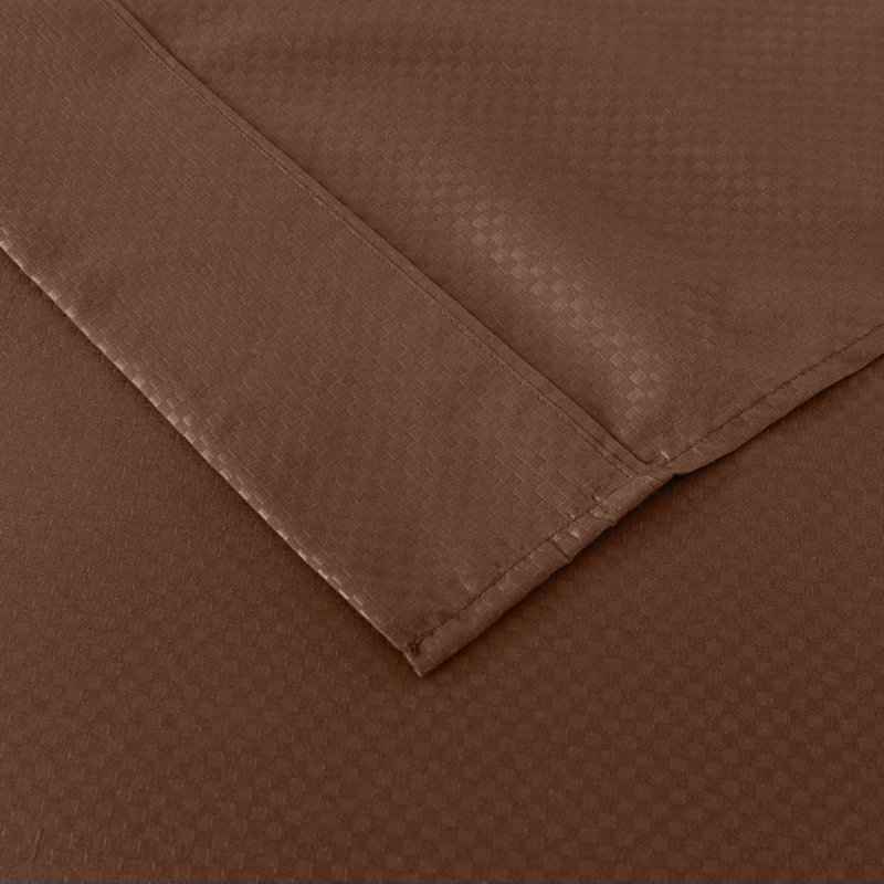 Ensemble de literie en microfibre , Ensemble de draps pour lit simple avec drap-housse, Brun