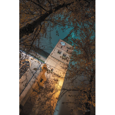 «Church In Fall On Canvas» par Martin Podt, reproduction