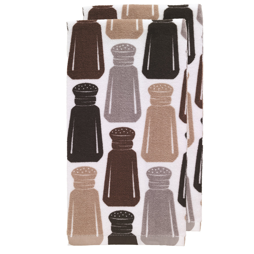 T-fal  Fiber Reactive Print Kitchen Dishcloth (Set of 2) T-fal Color: Gray