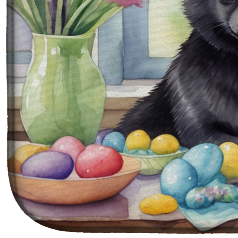 Tapis de séchage Decorating Pâques Schipperke