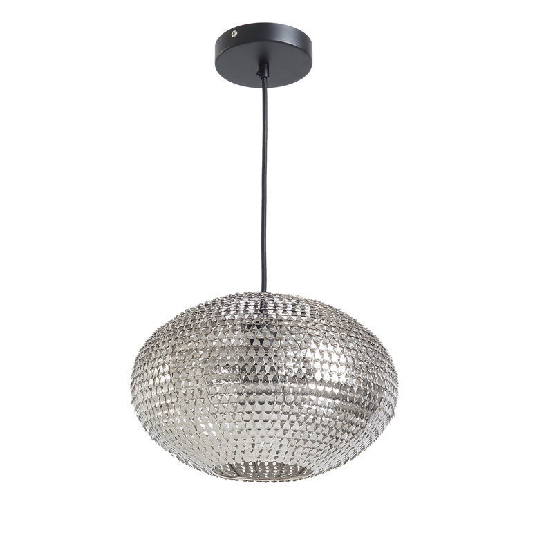 1 - Light Black Sphere Pendant, Nickle