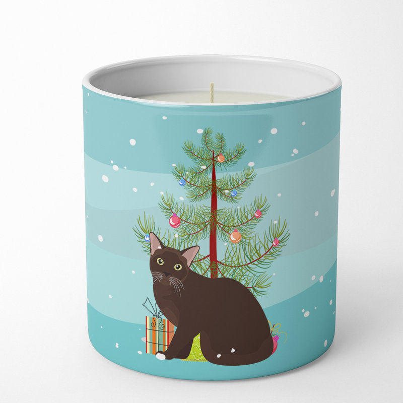 Bougie de soja Burmese # 1 Cat Merry Christmas 10 oz