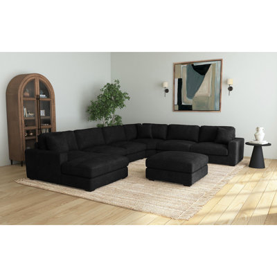 Ensemble modulaire 7 pièces avec méridienne LHF Ellerman