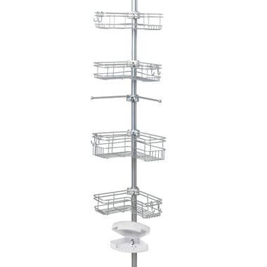 Karmenu Tension Pole Stainless Steel Shower Caddy Rebrilliant Finish: Silver