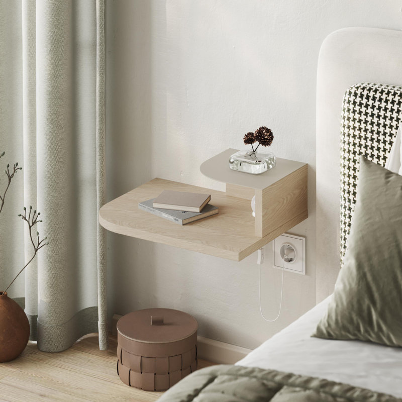 40cm W Manufactured Wood Bedside Table, Sonoma Oak