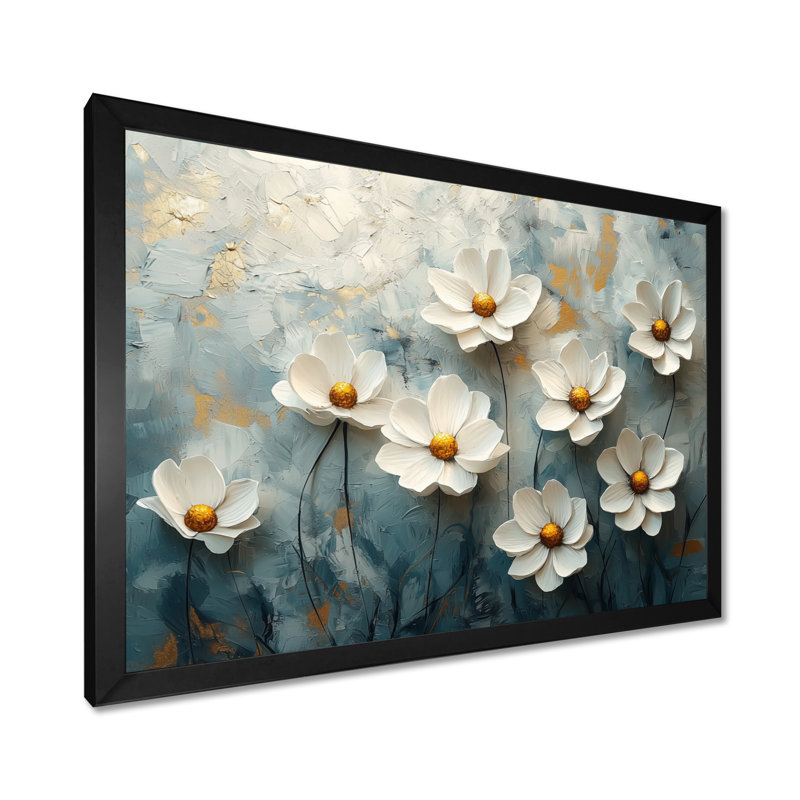 Isco Geraniums Pure Form Minimalisme II - marguerites, art mural large, Reproduction encadrée d'une seule photo