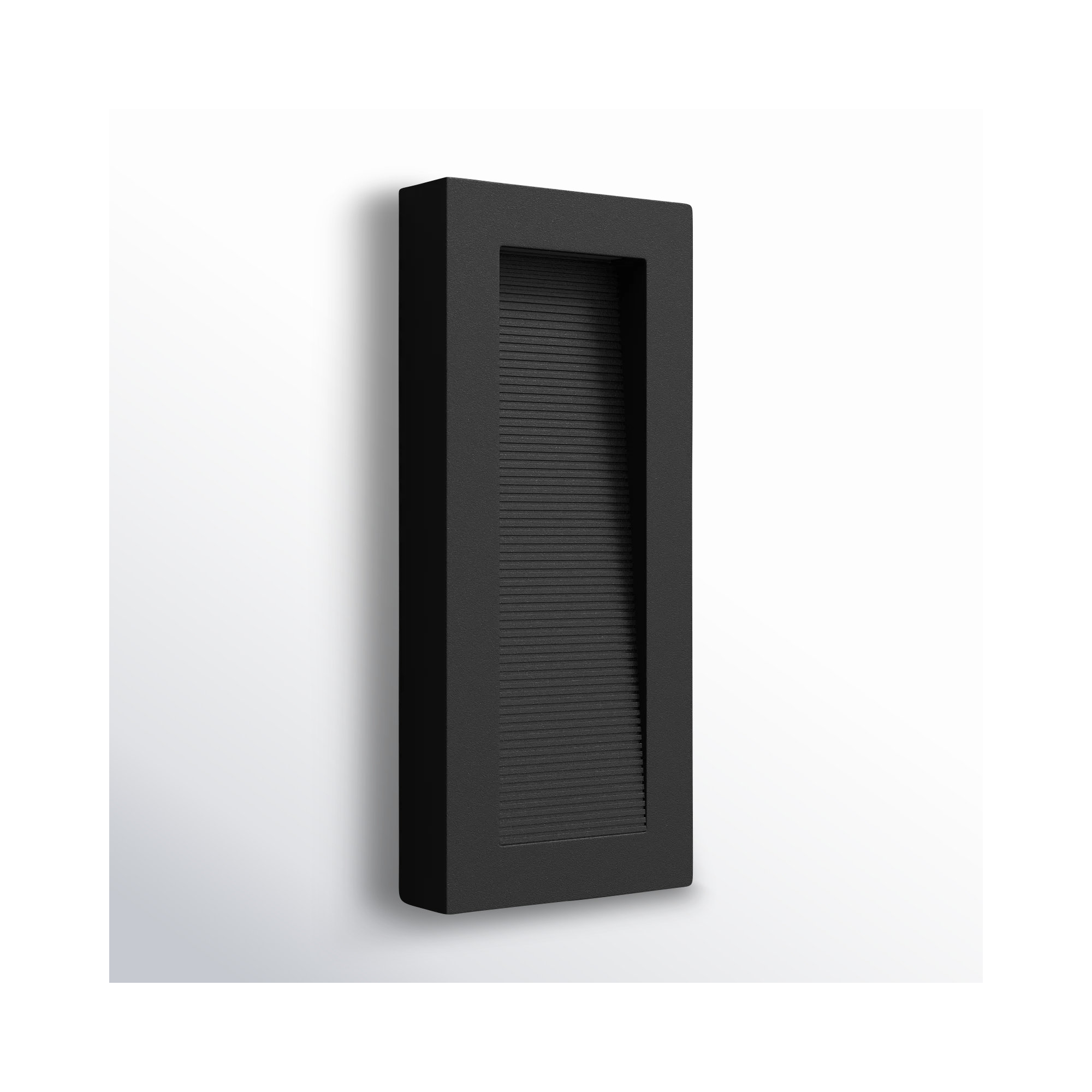 Vossi Outdoor Aluminum LED Wall Light, 16" H x 7" W x 2" D