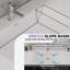 Meuble-lavabo mural flottant avec double surface de comptoir en blanc-571681137-570552125
