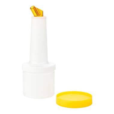 Cadence Bar Lux 16 oz. Plastic Quick Pour Storage Container Bottle with Lid Prep & Savour Color: Yellow