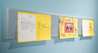 Display Rails Wall Mounted Bulletin Board