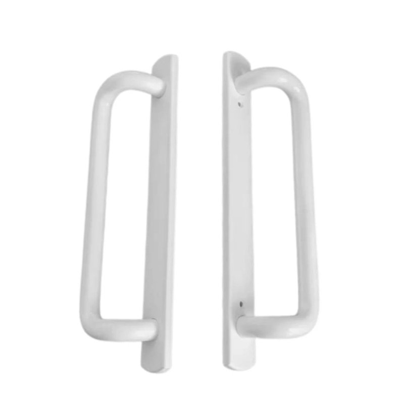 Ensemble de poignées de porte coulissante 12,5 po 12,5 po, serrure à mortaise avec clés, espacement des trous 7-15 / 16 po