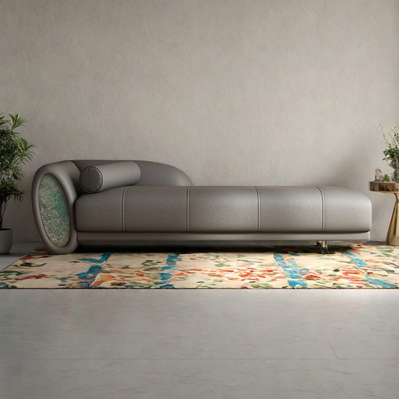Méridienne de salon Living, Gris, Orienté à gauche (vu de face)