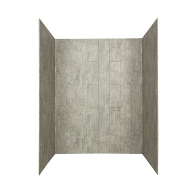 Ensemble de bordure de douche en vinyle imperméable Palisade 78 po x 60 po x 36 po avec accessoires en côte urbaine