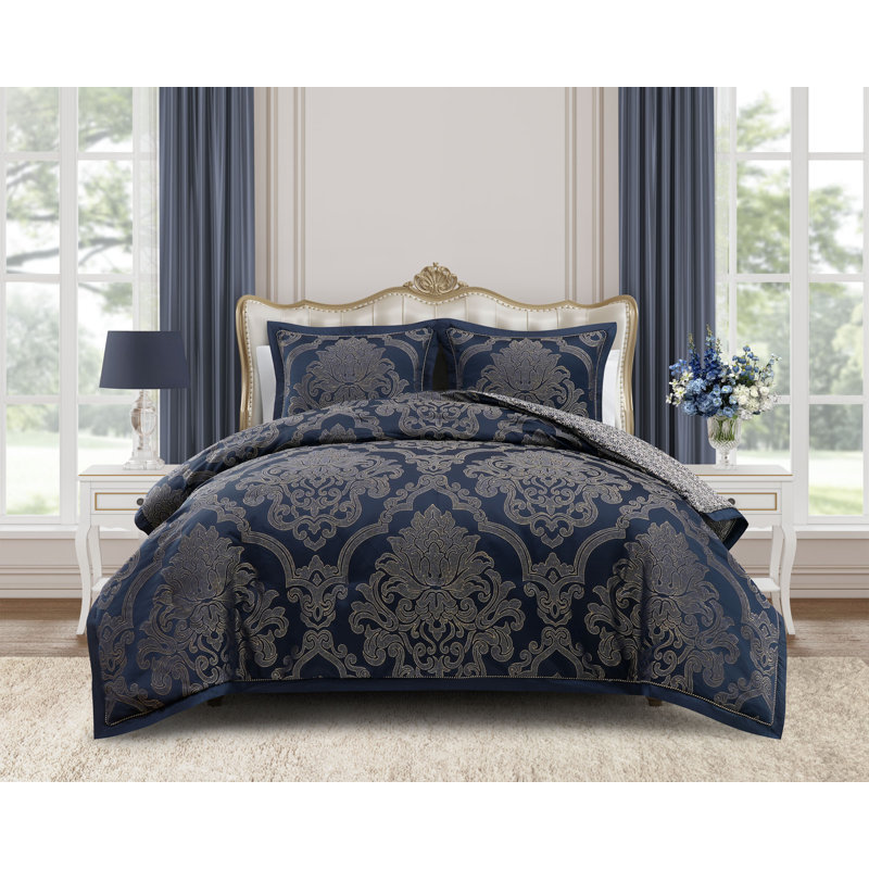 Ensemble d'édredon très grand 3 pièces Vaughn, Édredon pour très grand lit + 2 taies décorativ