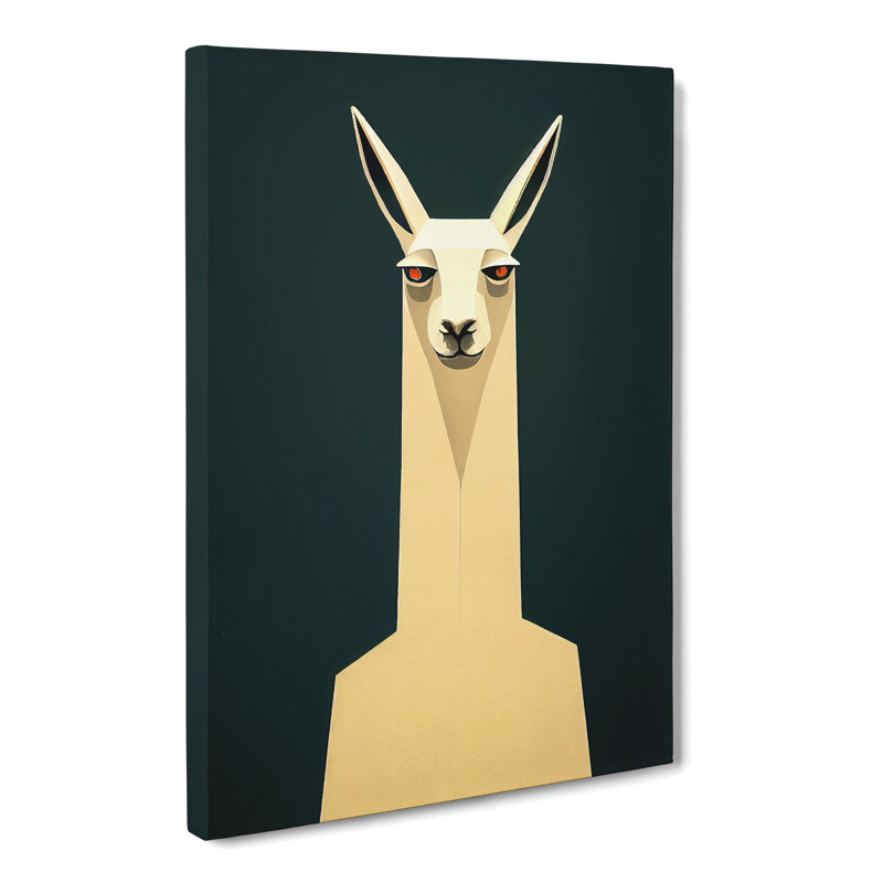Llama Minimalism Vol.3 - Wrapped Canvas, 50cm H x 35cm W x 3cm D