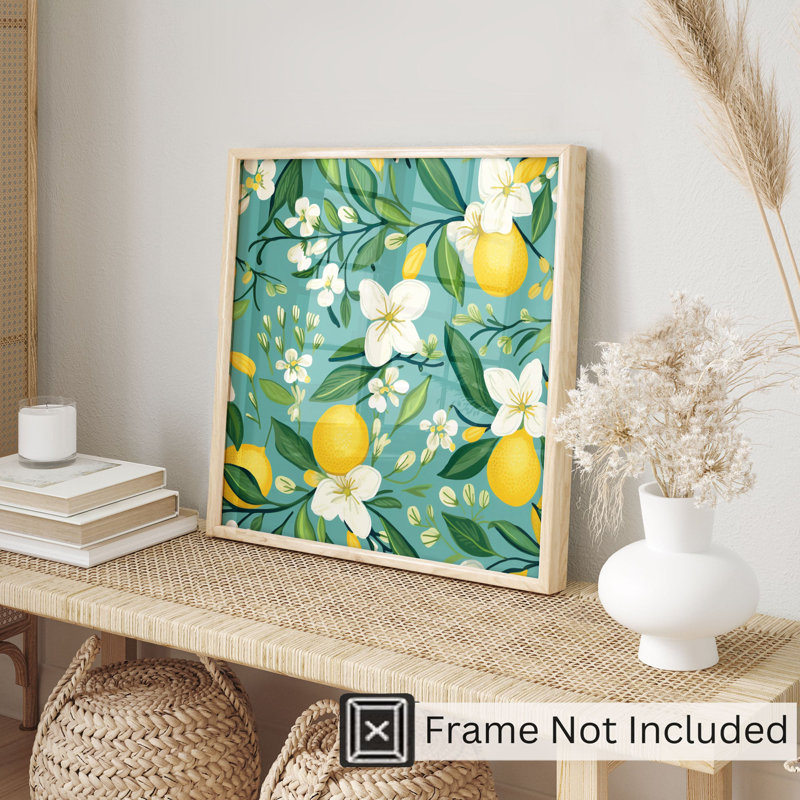 «Food and Kitchen Lemon Dreams I», reproduction d'art moderne sans cadre, H 20 po x l 20 po