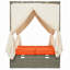 Chaise longue d'extérieur réglable avec auvent, inclinable multi-positions et coussin amovible - Chaise longue de patio, de jardin et de piscine