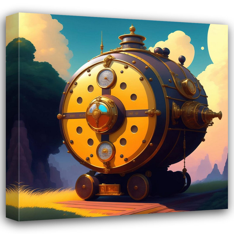 «Time Machine Mobile» par Stephen Chambers, impression sur toile tendue, L 30 po x H 30 po