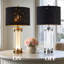 Ensemble de lampes de table de style cristal de 26 po avec veilleuse et ports USB Dandridge