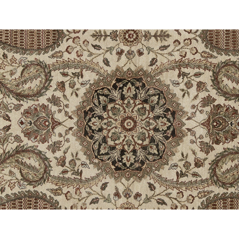 Tapis ivoire noué à la main de haute qualité