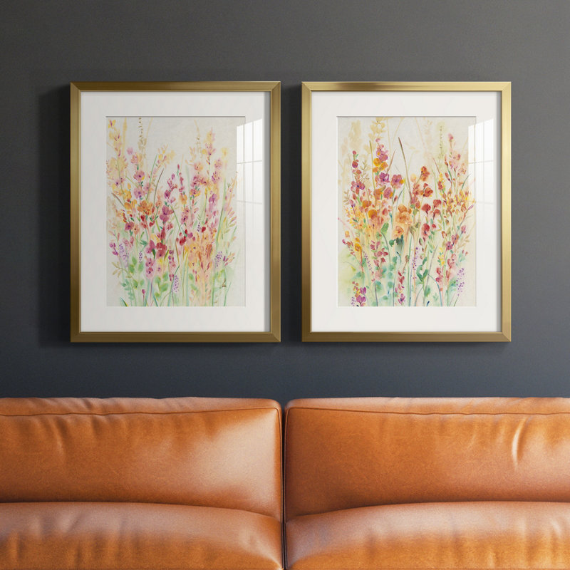 Brilliant Floral I " Brilliant Floral I " 2 - Pieces Painting Print