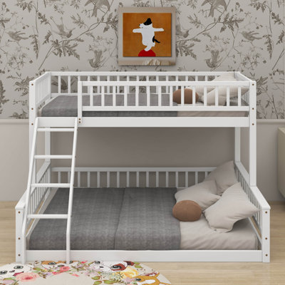 Twin XL Over Queen Bunk Bed With Ladder