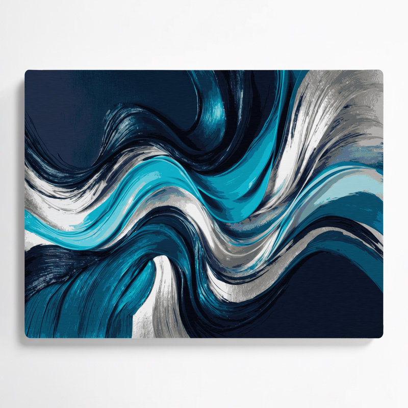 «Lyrical Abstraction 82», art mural en métal gris, H 20 po x l 24 po