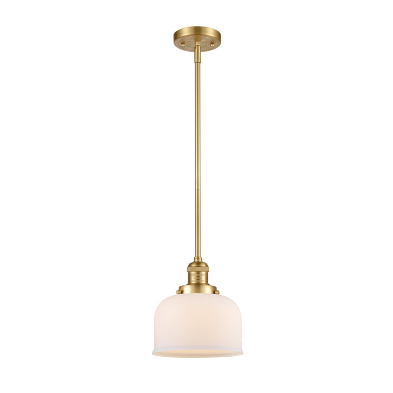 Arakel 1 - Light Single Pendant, Matte White Cased, Satin Gold