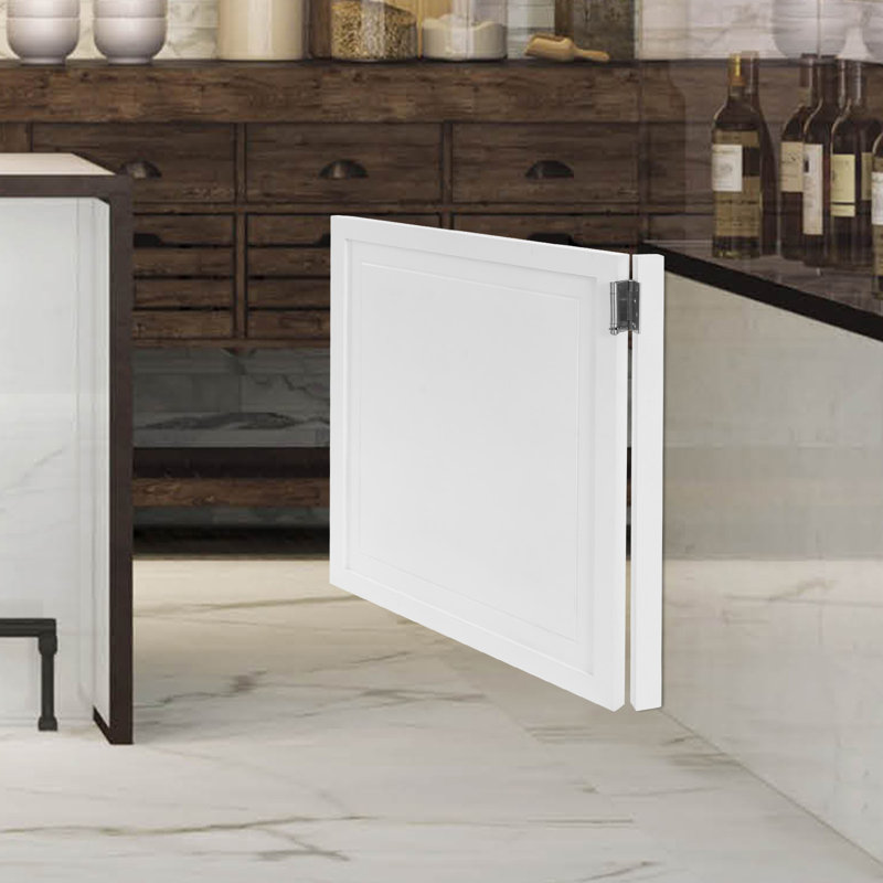 Solid Wood Painted Café/Saloon Door, 35.34" x 35.43", White