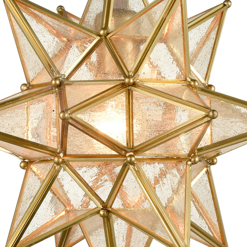 Luminaire suspendu Moravian Star 13 po, H 12,4 po x l 12,4 po x P 12,4 po, Laiton