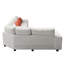 Accoudoir en forme de L beige et confortable, 5 avec accoudoirs, base