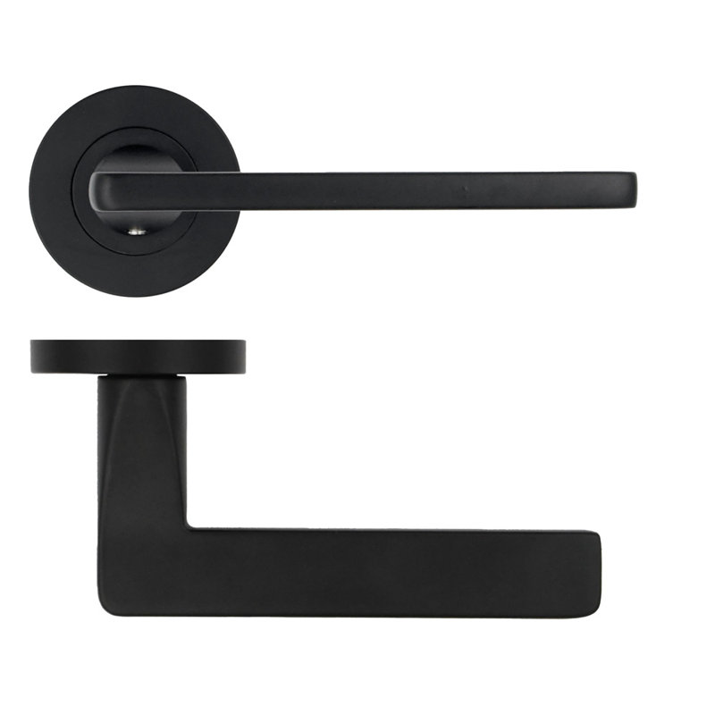 Single Dummy Door Handle, Matte Black