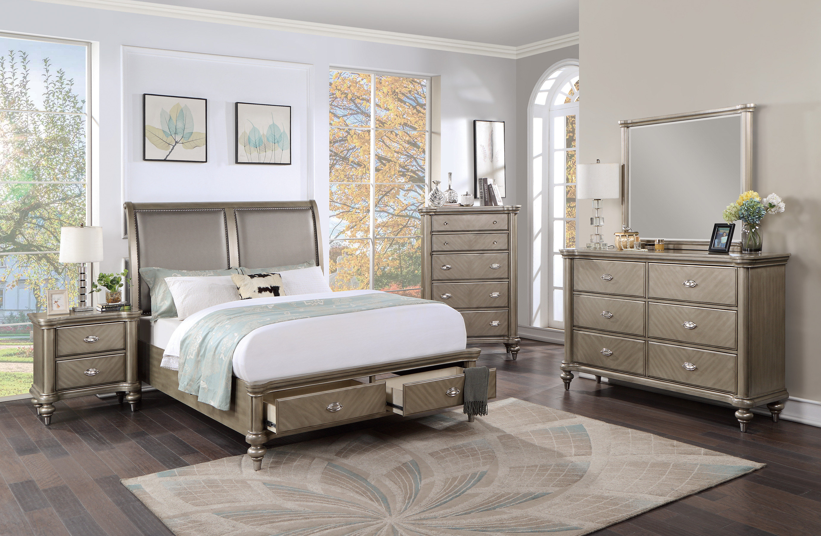 Best HD Pictures about  4 Pieces Bedroom Set  with No AI Images