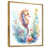 Toile avec cadre flottant or