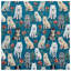 Housses de couette à motif loups et fleurs-129724564