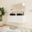  Dalmahoy 48" Bathroom Vanity with Sink, 48 Inch Floating Vanity, Double Sink Wall Mounted Vanity Combo, Modern White Bathroom Vanity Set with 3 Doors and Ceramic Basin Sink-1997229799-1992125900