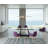 Extendable Glass Top Metal Base Dining Table