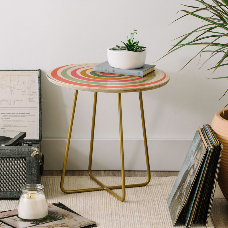Solid Wood Top End Table