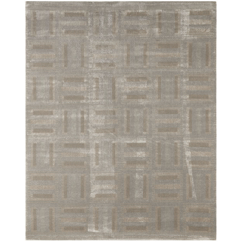 Ebern Designs Reimann Grey Multicolor Modern Indoor Rug, Rectangle 8' x 10'