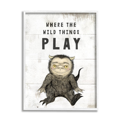 «Where Wild Things Play Rustic Mythical Forest Monster», art mural sur toile surdimensionné par Daphne Polselli