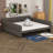 Upholstered Platform Bed King Size With USB Ports & Tufted Backrest & Armrests,King Lambswool Platform Bed-1540647911