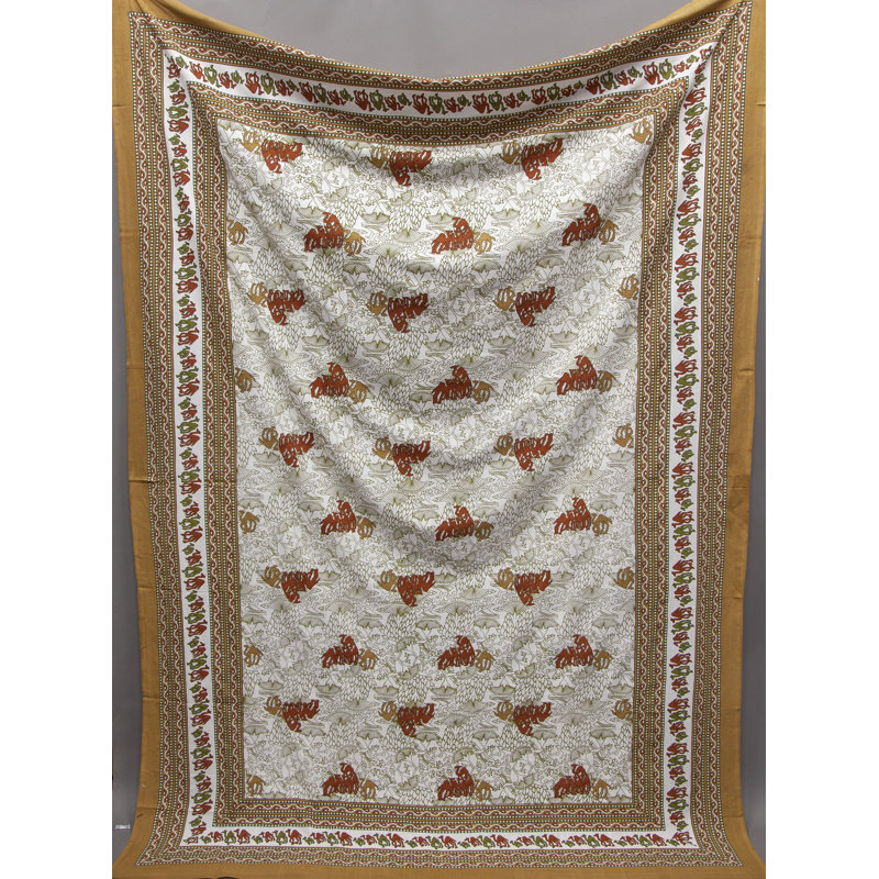 Tapisserie en coton powerloom, H 106 po x l 72 po, Brun