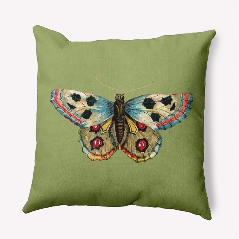 Outdoor Reversible Throw Pillow, 18" x 18", Apple Green