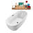 Streamline Freestanding Soaking Acrylic Bathtub With Drain and Bamboo Tray-62218619